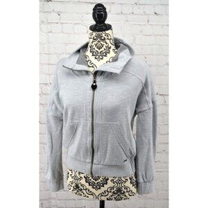 PRANA Women's Sandoval Full‎ Zip Hooded Jacket SIZE SMALL Heather Gray